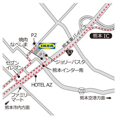 IKEA熊本の駐車場